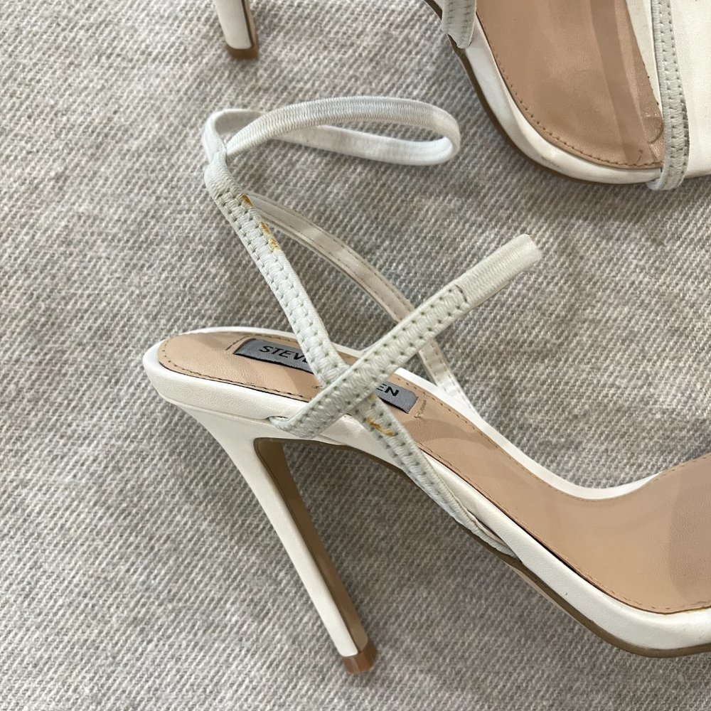 Steve Madden Nectur White High Heel Sandals - Picture 6 of 7